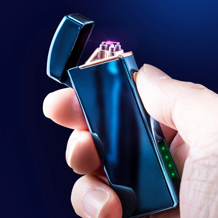 2018 usb зажигалка газовая новый двойной дуги легче ветрозащитный Электронный USB