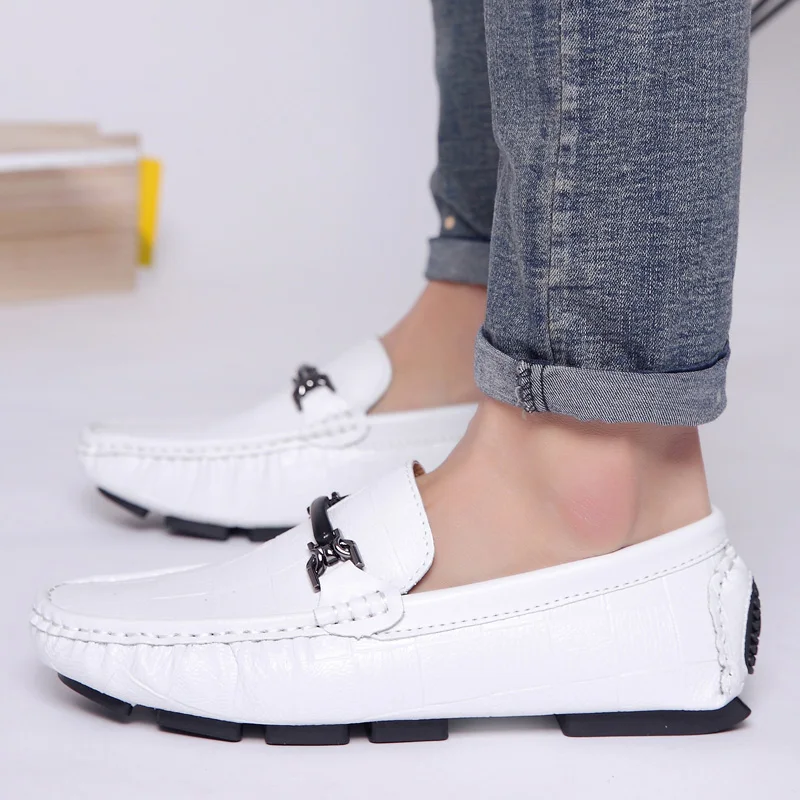 Zapato hombre; повседневная мужская обувь; Роскошная Брендовая обувь; коллекция года; мужские лоферы; мокасины; дышащие слипоны; обувь для вождения; цвет белый