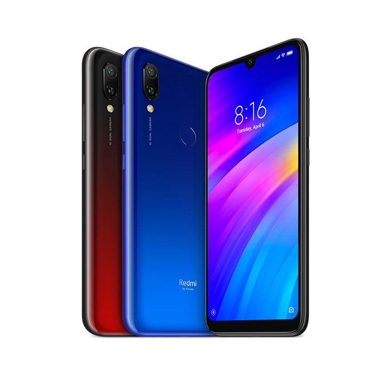 Xiaomi Redmi 7 глобальная версия 3 Гб ОЗУ 64 ПЗУ 4000 мАч смартфон 12 МП две камеры