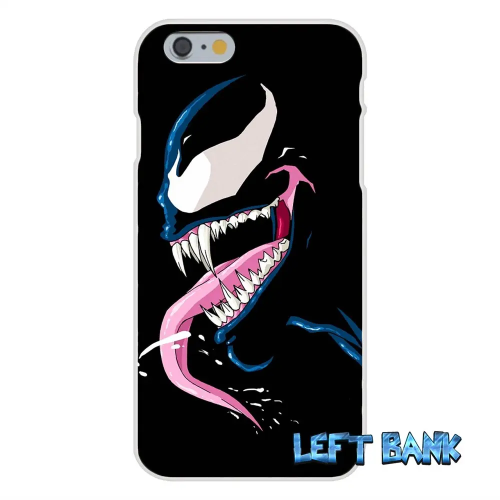 Черный костюм Человека-паука Venom символ Мягкий Силиконовый ТПУ Прозрачный чехол