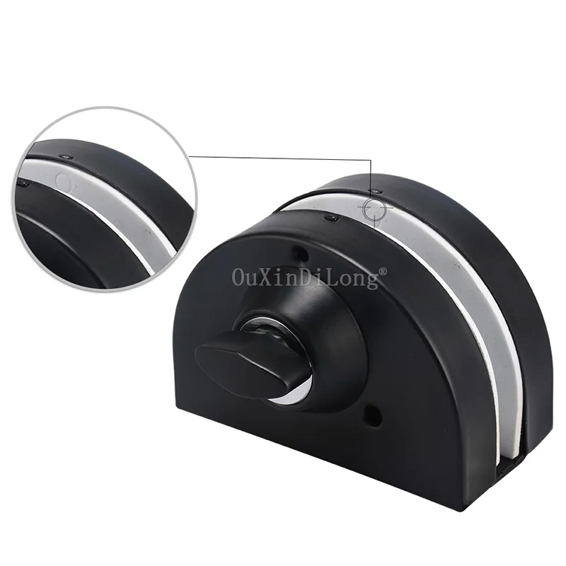 1 шт. черный Бескаркасный стеклянный дверной замок одиночная дверная защелка из