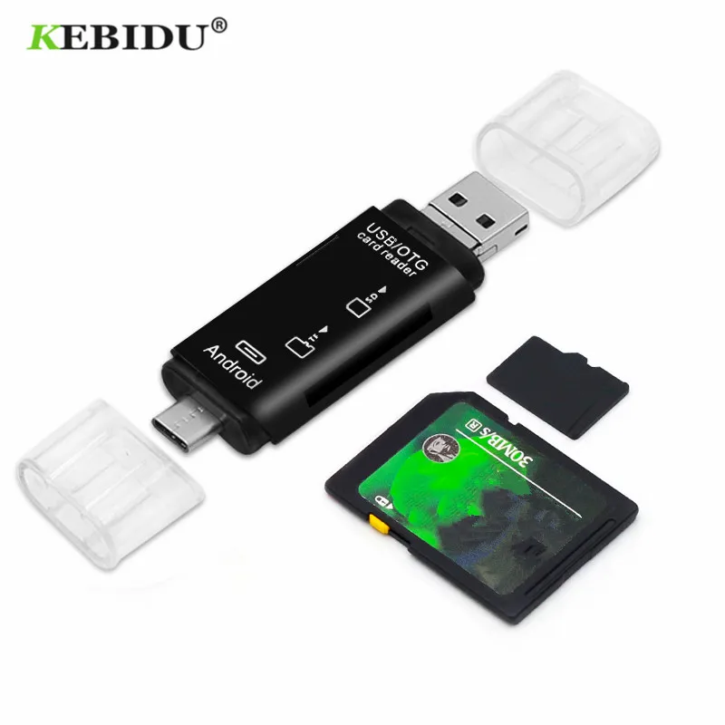 KEBIDU Type C micro USB OTG TF SD устройство для чтения карт памяти высокоскоростной USB2.0 ПК Android