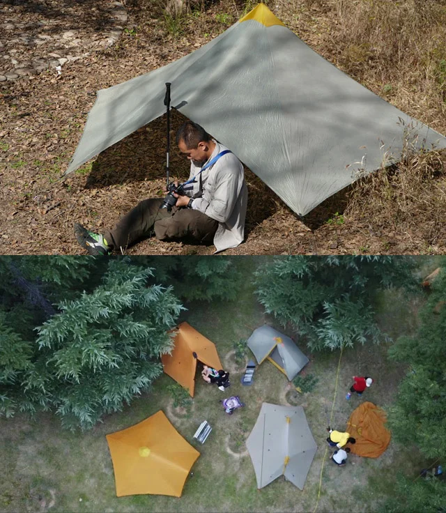 520G TrailStar Палатка Сверхлегкий 1-2 человек открытый 15D нейлона стороны Силиконовое Пирамида укрытие палатка 3 сезона Пеший Туризм