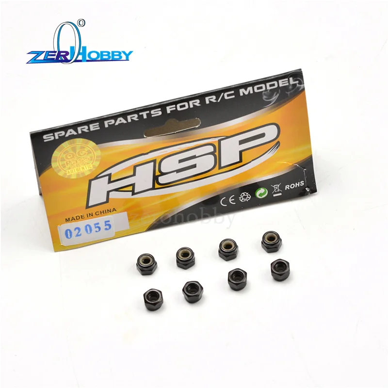 

8Pcs 02055 HSP Spare Parts Nylon Nut M4 For 1/10 94180