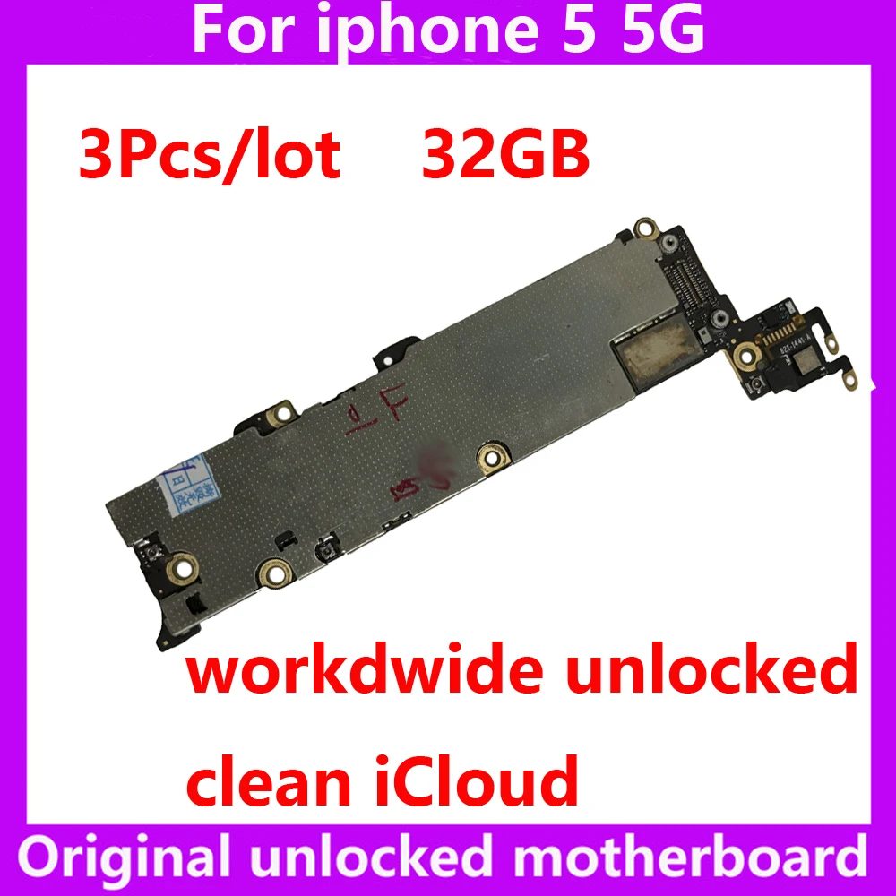 3 шт./лот 32 Гб Заводская разблокированная материнская плата для iphone 5 5g IOS