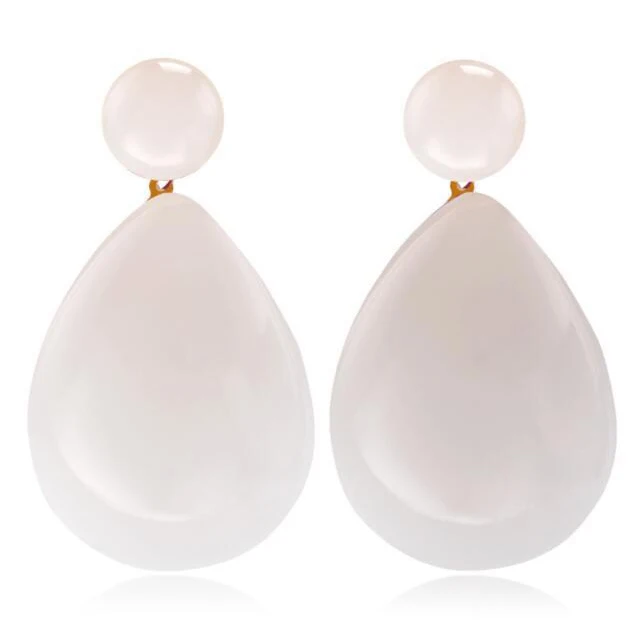 2019Trendy Pink Statement Resin Stud Earrings For Women 2019 Big Geometric Vintage Minimalist Korean Earings Fashion | Украшения и
