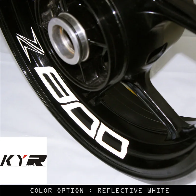 

8 X CUSTOM INNER RIM DECALS WHEEL Reflective STICKERS STRIPES FIT KAWASAKI Z 800