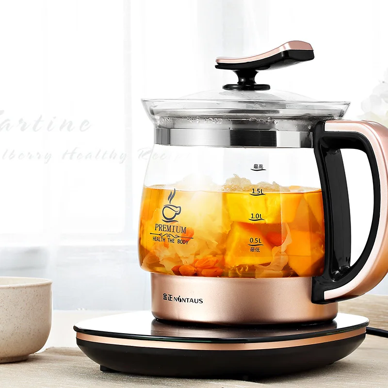 Светодиодный многофункциональный чайник из толстого стекла для заваривания