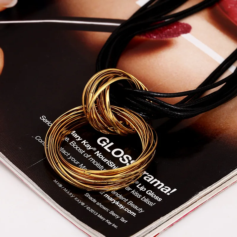 Женское ожерелье ручной работы LZHLQ трендовые цепочки из веревочной веревки