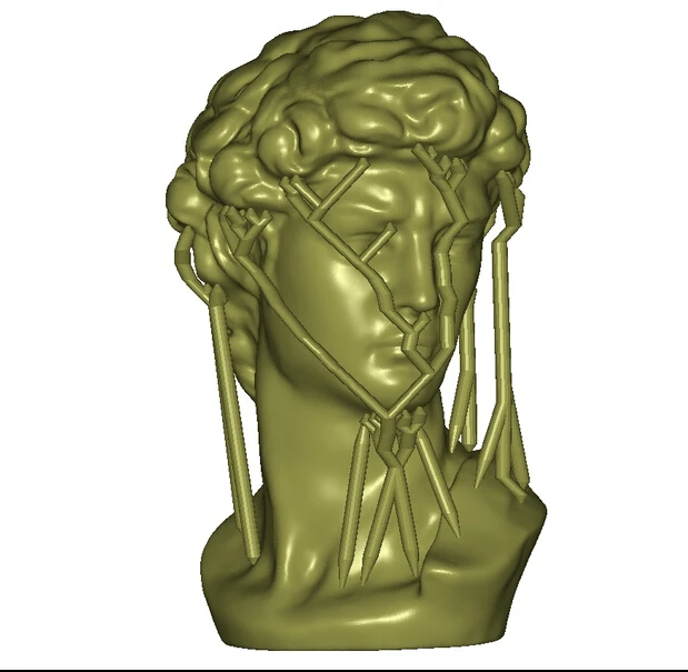 3D модель для ЧПУ или принтеров в формате STL David Head|3d model for cnc|for cncmodel 3d |