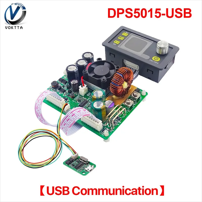 USB Communication DPS5015 50 в 15A связь постоянного напряжения тока постоянного тока понижающий модуль питания понижающий преобразователь напряжения ЖК-вольтметр - Цвет: USB Communication