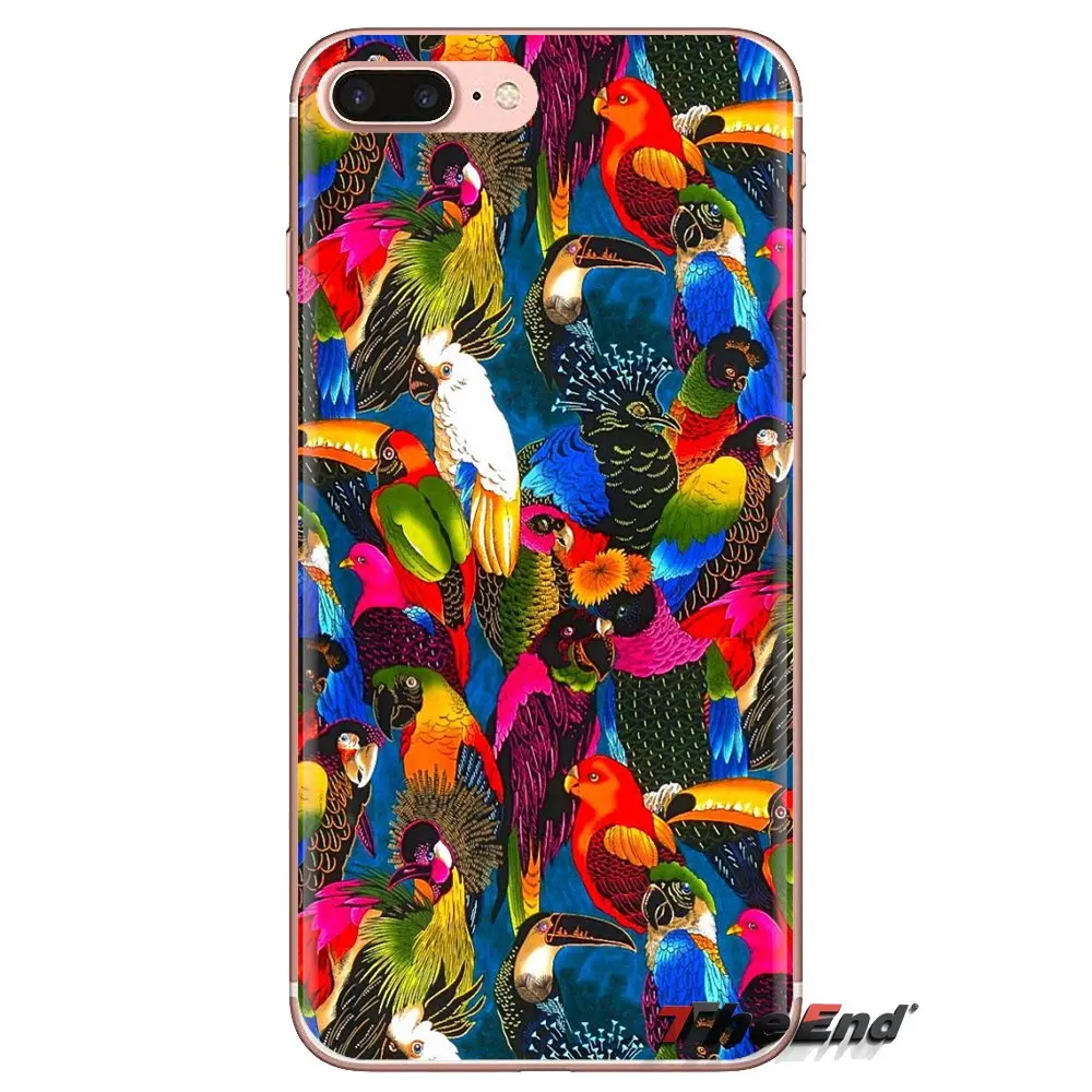 Мягкий прозрачный чехол-сумка для Huawei Mate Honor 4C 5C 5X 6X 7 7A 7C 8 9 10 8C 8X 20 Lite Pro Garden flower Bird