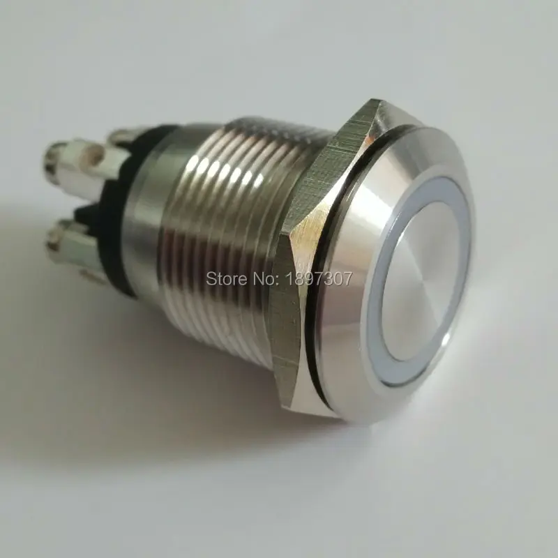 Светодиодный металлический переключатель кольцо из нержавеющей стали с