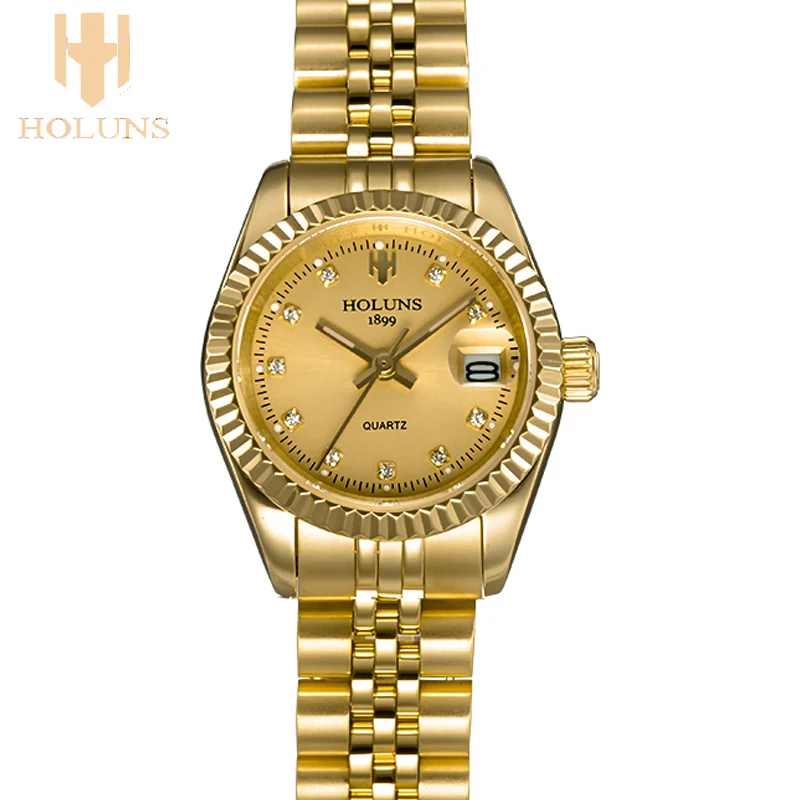 Кварцевые женские наручные часы Роскошные туфли-лодочки цвета розового золота