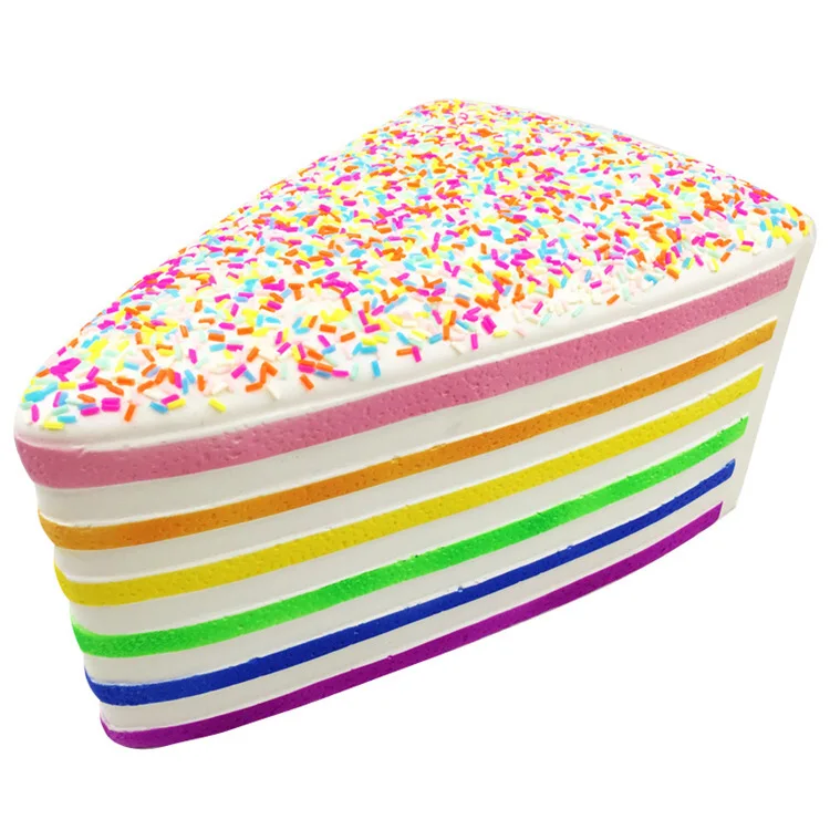 25cm Coloful Cake Огромные мягкие игрушки, милый супер большой единорог, лошадь, медленно поднимающаяся, Летающий Единорог, мягкие игрушки для снятия стресса, детский антистресс, подарок - Цвет: 25cm Coloful Cake
