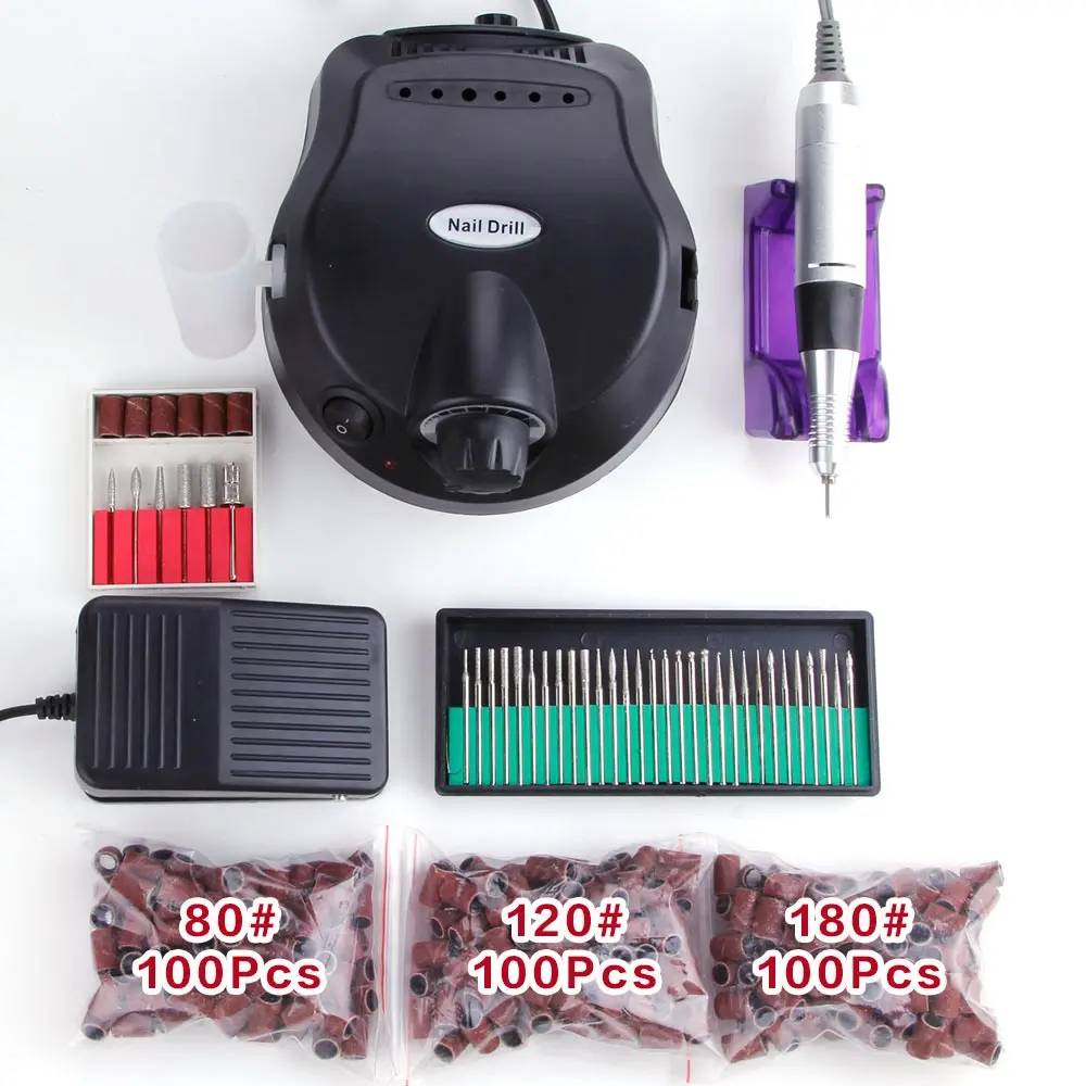 Электрическая дрель для ногтей набор инструментов маникюра профессиональный