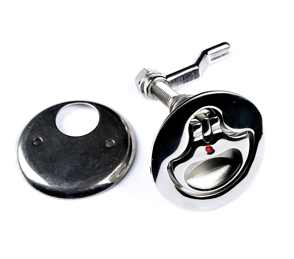 

Mizugiwa Marine Boat Stainless Steel 2" Flush Pull Hatch Latch Lift with Back Plate
