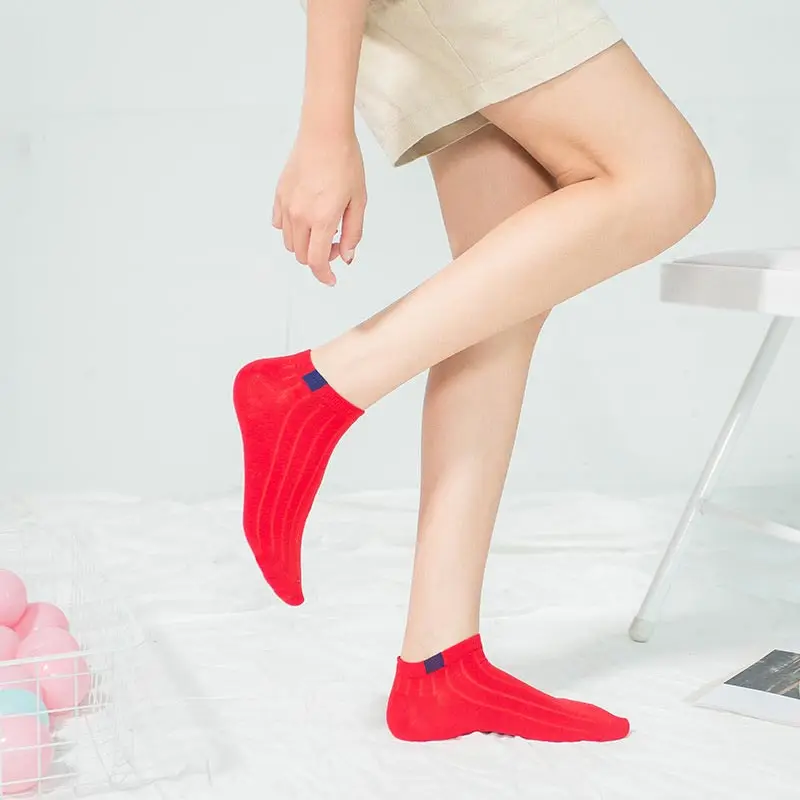 2 Pairs/Lot Socks Ladies Summer New Japanese Style Cotton Solid Color Boat Women 5 Colors | Женская одежда