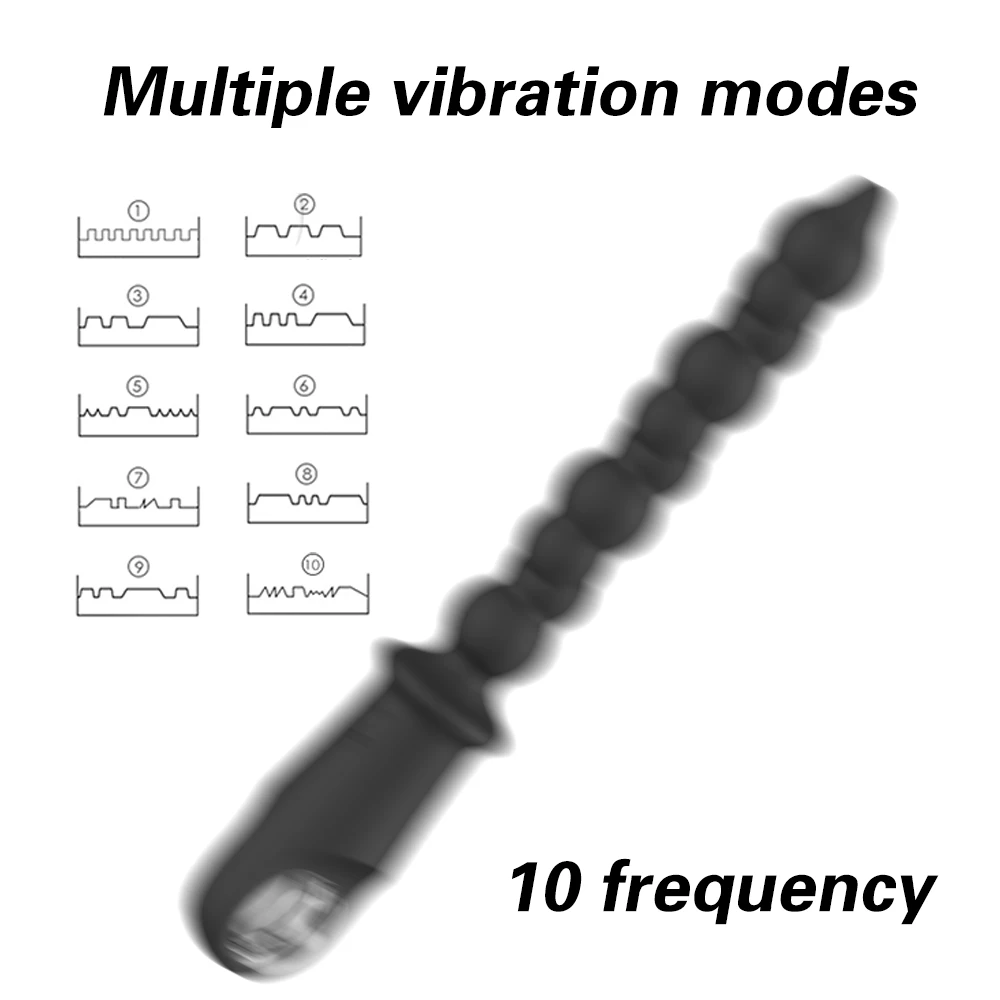 Анальные шарики вибратор 10 режимов Длинные массажер простаты Гибкие анальный
