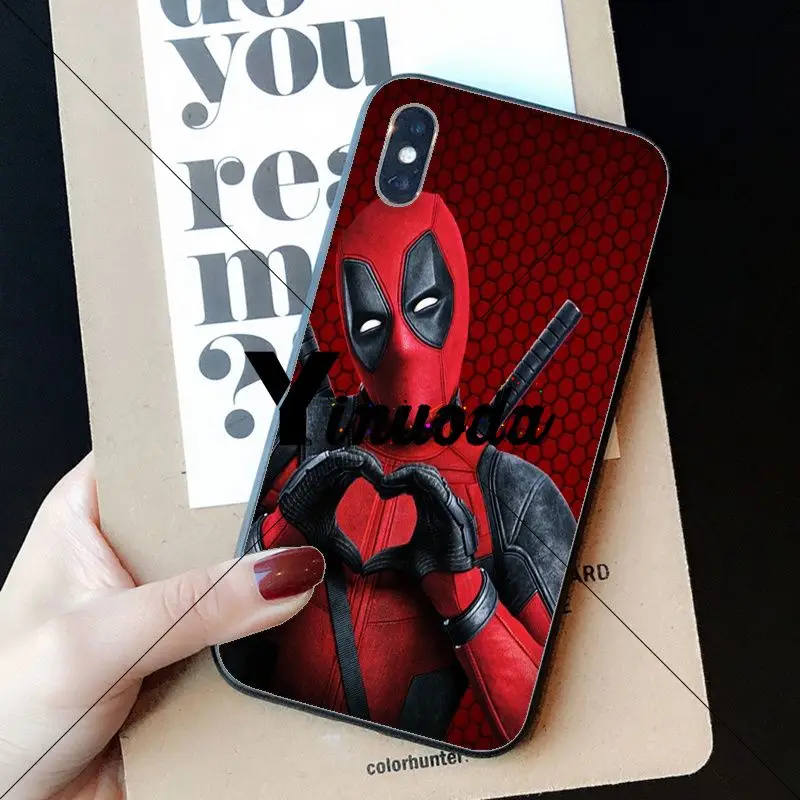 Yinuoda Deadpool Iron Man Marvel Avengers Phone Case cover Shell for Apple iPhone 8 7 6 6S Plus X XS MAX 5 5S SE XR Cellphones