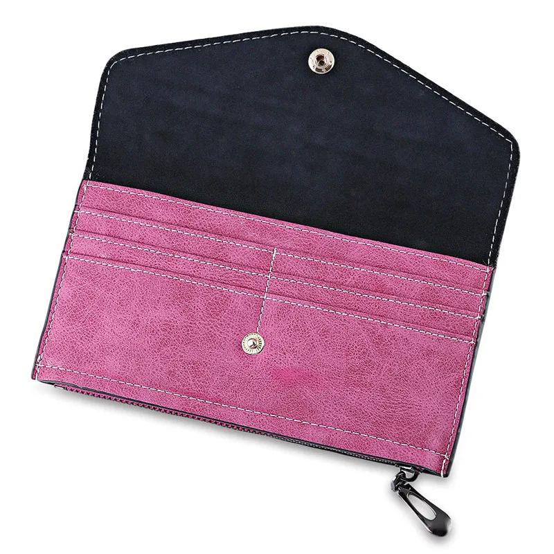 Простой Стиль Однотонная одежда матовый конверт кошелек для Для женщин Сплошной