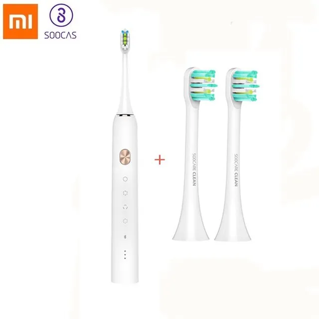 Коричневый Xiaomi Mi домашняя Soocare X3 Soocas электрическая зубная щетка Водонепроницаемая беспроводная зарядка звуковая обновленная перезаряжаемая ультра звуковая зубная щетка - Цвет: Коричневый