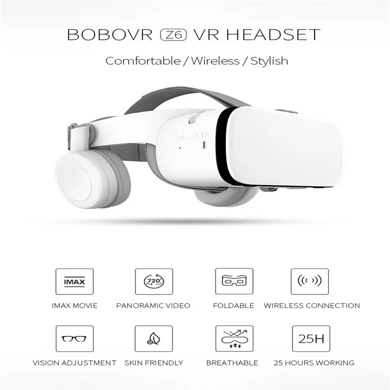 Очки виртуальной реальности Bobovr Z6 складные шлемы 3D для смартфонов 4 6 дюймов|3D