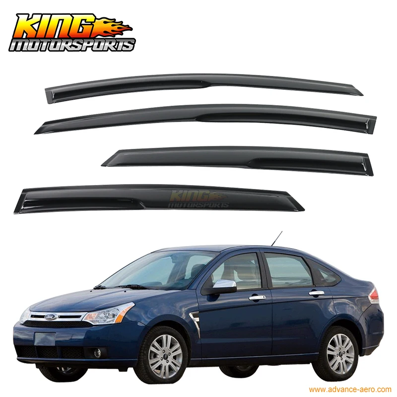 Ветряные дефлекторы для Ford Focus smokled Aero JDM подходят 08 11 козырьки окон США внутренние