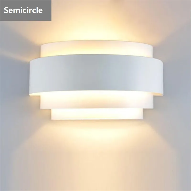 Semicircle Gylbabb 5W светодиодный настенный светильник для спальни гостиной - Цвет абажура: Semicircle