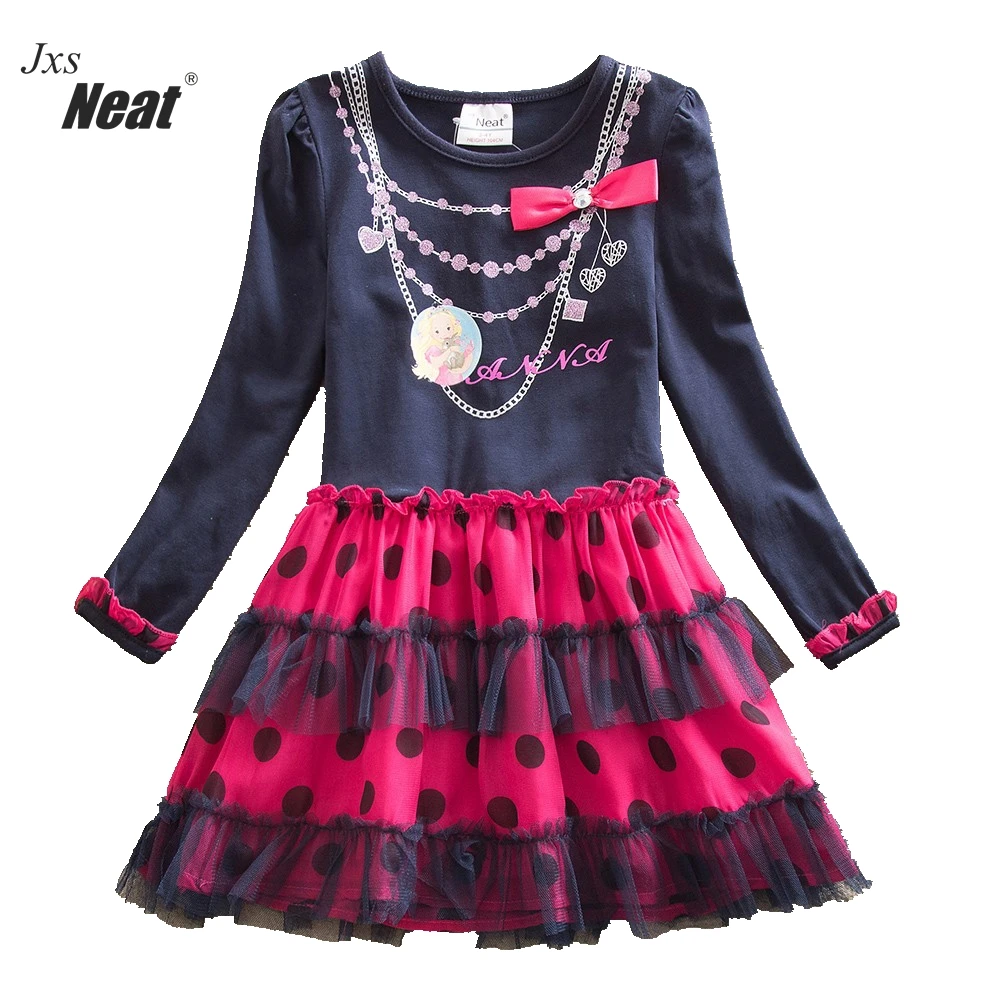 Осеннее платье для девочек vestidos infantil одежда детей детская с длинными рукавами и