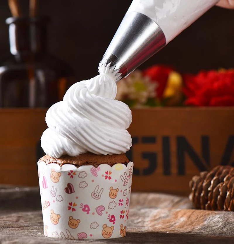 50 шт одноразовый для глазури трубопровод Крем кондитерский мешок 6 набор сопла из