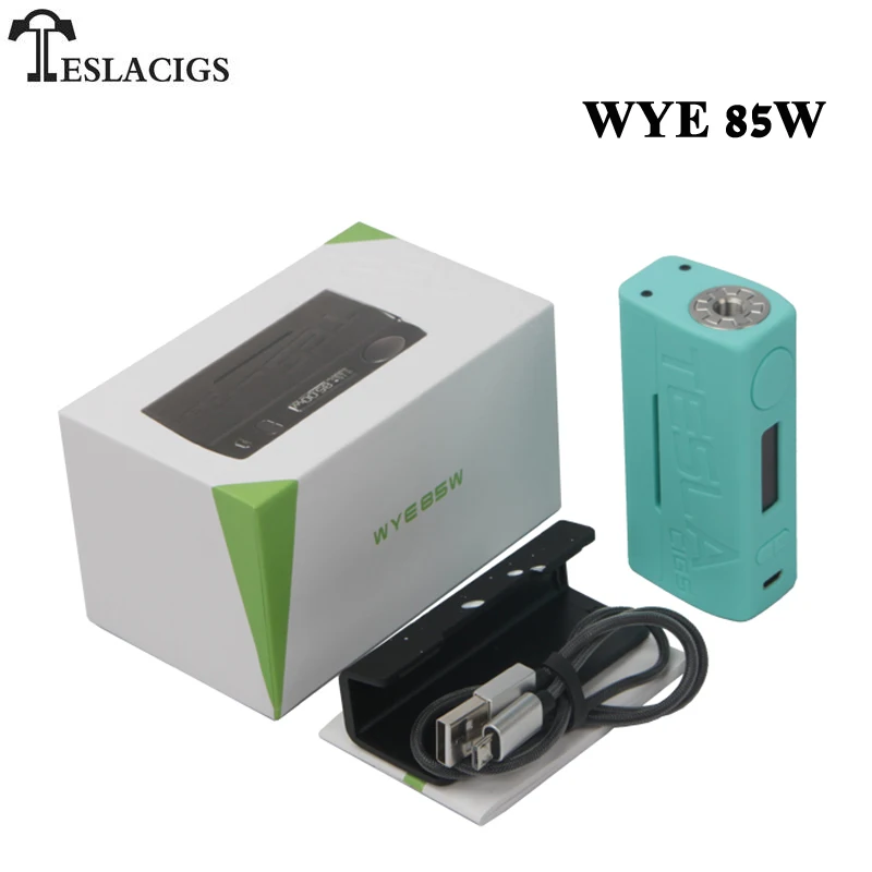 Оригинальный боксмод TESLACIGS Tesla WYE 85 Вт TC испаритель 510 Thread вейп электронная