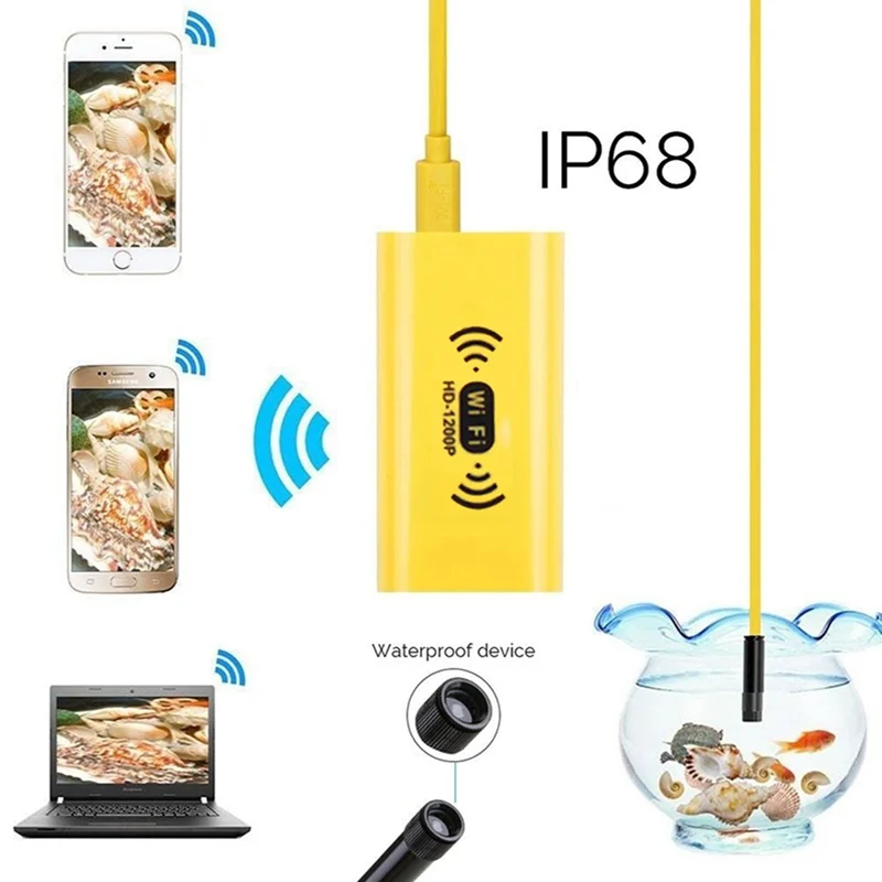 Камера эндоскоп VicTsing 1 м wi fi мягкий кабель IP68 водонепроницаемая камера с 8
