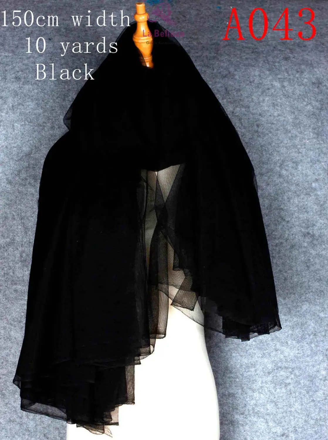 Black La Belleza 6" ширина тюль 95 цветов Высокое качество мягкая висячая сетка для подкладки/Фата невесты - Цвет: Black