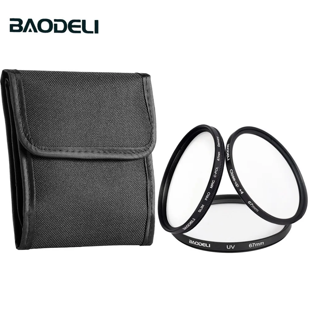 BAODELI One Set Filtro Concept UV CPL CLOSE UP 4 фильтр для объектива 49 52 55 58 62 67 72 77 82 мм камеры Cannon Nikon