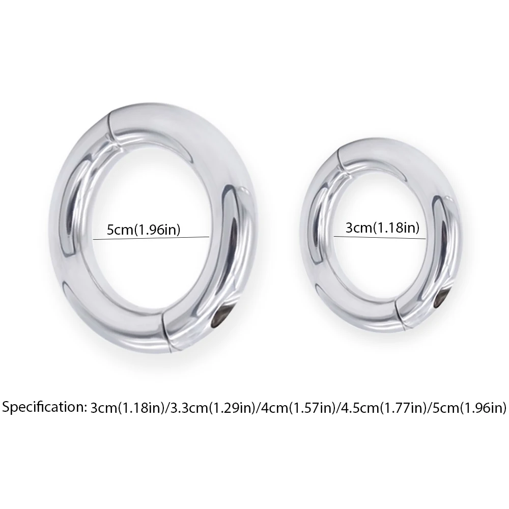 Съемное кольцо для пениса DOMI 5 размеров секс игрушки из нержавеющей стали шар с