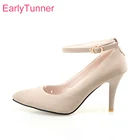 Фирменная одежда; Новое поступление; Классические цвета: абрикосовый, красный, светло-бежевые женские туфли-лодочки черные туфли-лодочки высокие каблуки-шпильки леди формальные Туфли под платье EH392 плюс большой размер 10, 31-43, 47 (Европа)