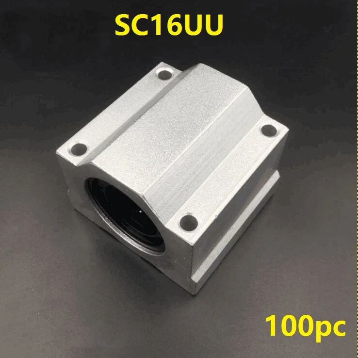100 шт./лот SC16UU SCS16UU SMA16UU 16 мм линейный блок корпуса линейные шарикоподшипники блоки
