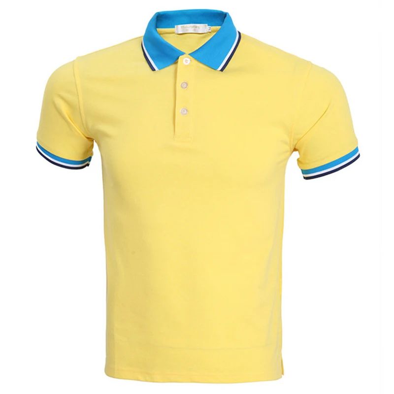 Новинка 2016 Классическая Летняя Стильная мужская рубашка-поло с коротким рукавом