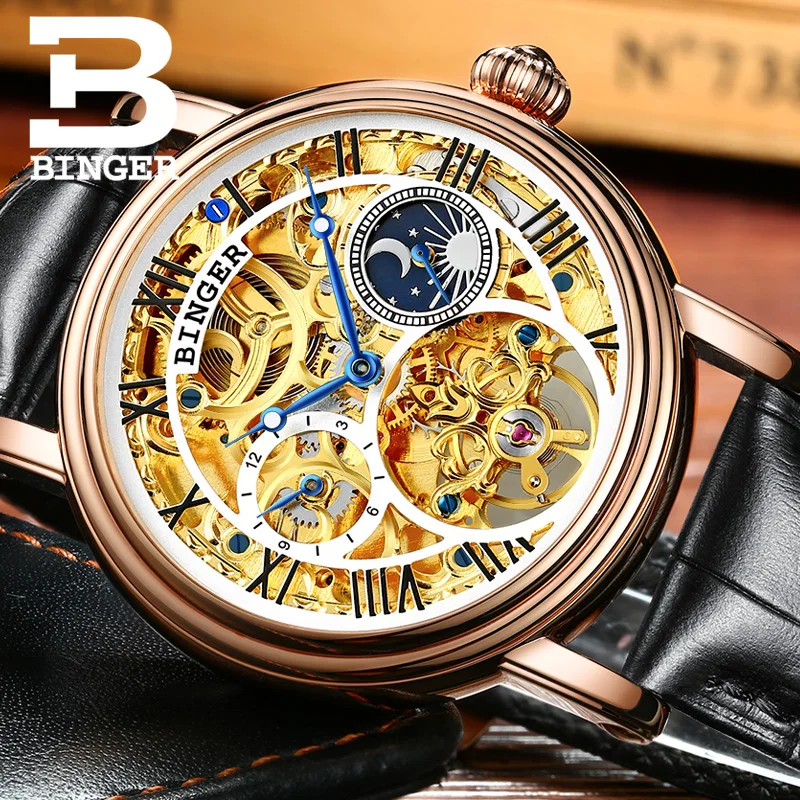 Mens Business Watches Top Brand Luxury Relogio Masculino BINGER Automatic For Men Mechanical Clock B 1171|watch for|watches for menwatch men brand |