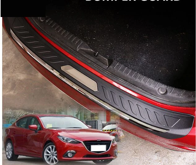 Подходит для MAZDA 3 AXELA BM 2014 2015 2016 ABS защита заднего бампера ступенчатая панель