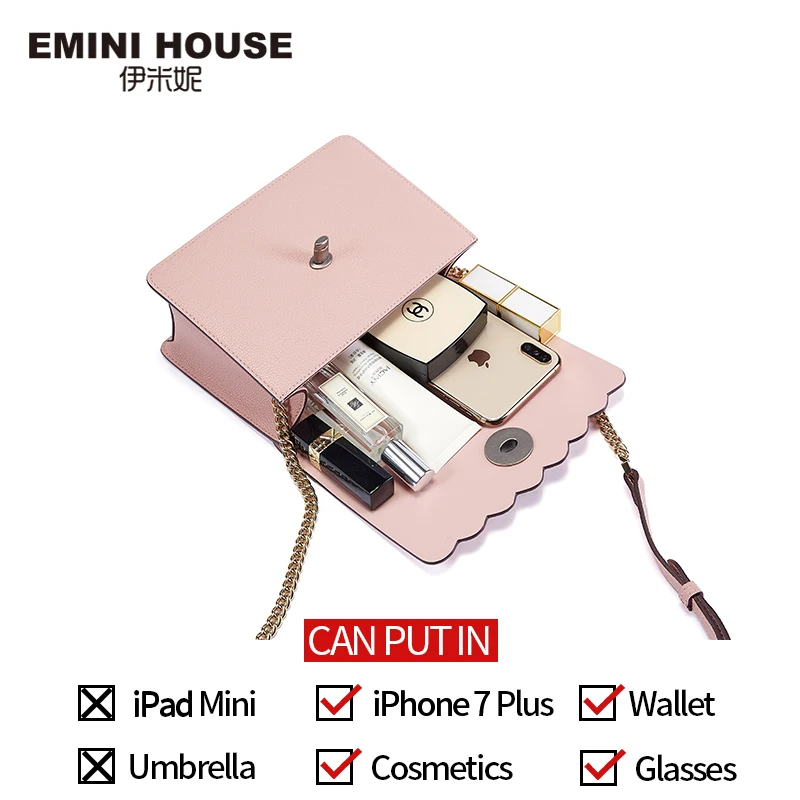 Сумка мессенджер EMINI HOUSE Camellia из спилка для женщин|Сумки с ручками| |