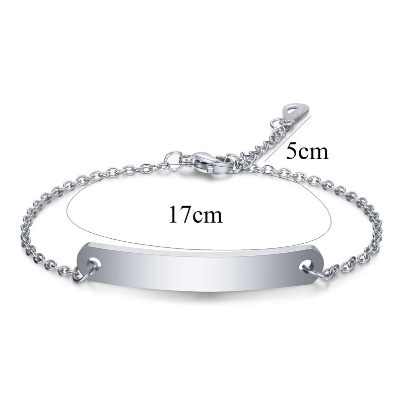 APL-lady Браслет из нержавеющей стали Гравировка Персонализированные