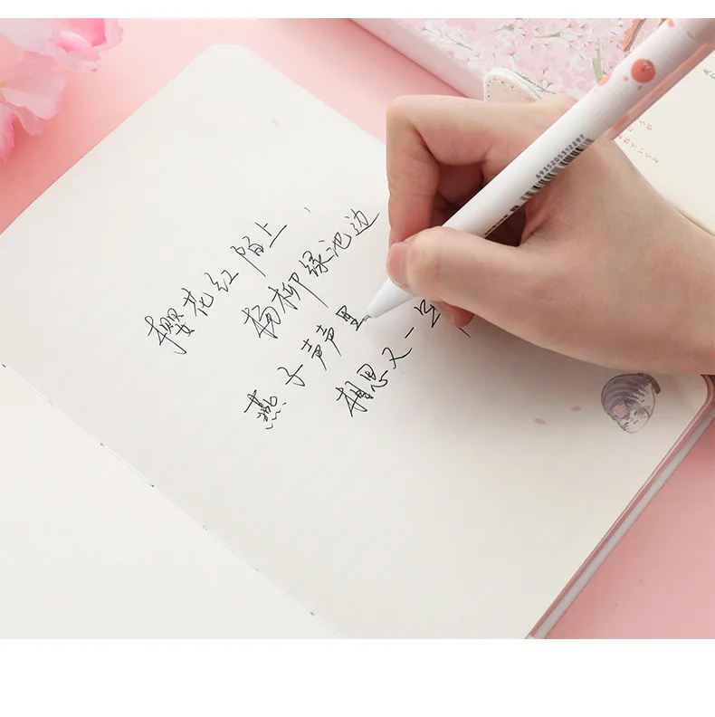 Lianhua 32K girl heart cherry blossom magnetic buckle account book hardcover notebook cute network red notebook