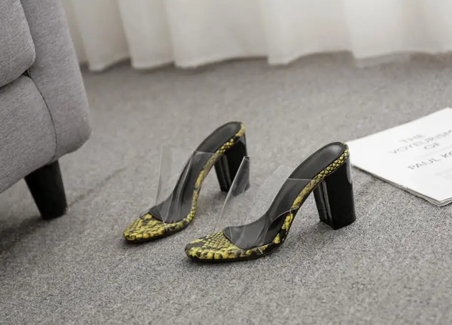 2019 г. летние женские босоножки на высоком каблуке пикантные Босоножки с открытым