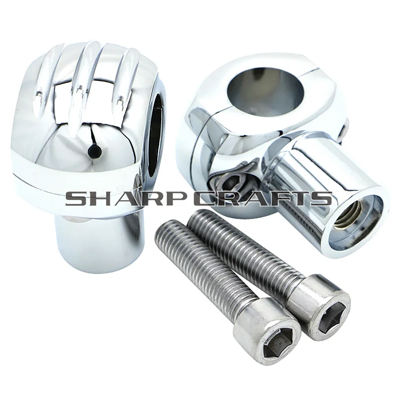 Chrome Мотоциклетная кромка, ручка, зажим, руль, стояк для Yamaha DragStar DS V-STAR XVS 400 650 1100 1300 DS1100 XVS1100 XVS1300 - Цвет: Chrome