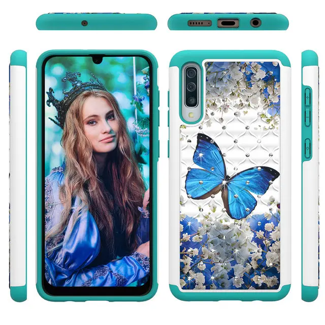 Для Coque samsung A50 чехол Galaxy A20 E A202 A205 A 20 50 30 Роскошная Блестящая Глянцевая задняя панель Etui для samsung Galaxy A30 A20 A20E чехол