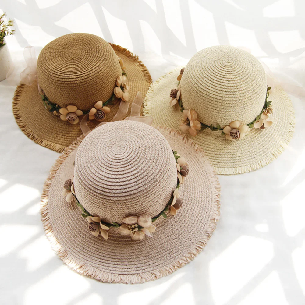 Открытый Sunproof воды спринклинг фестиваль дорожная соломенная шляпа цветок