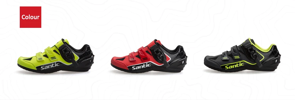 Santic Men No-Lock Cycling Shoes Reflective MTB Shoes Bike Bicycle Rubber Outsole Breathable Road Shoes Zapatillas Ciclismo