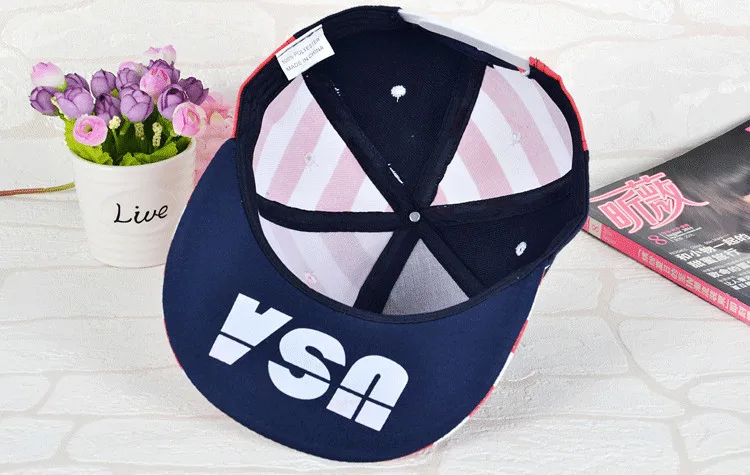Модные уличные танцевальные крутые кепки в стиле хип-хоп США флаг Snapback оснастки назад кепки-бейсболки американский флаг